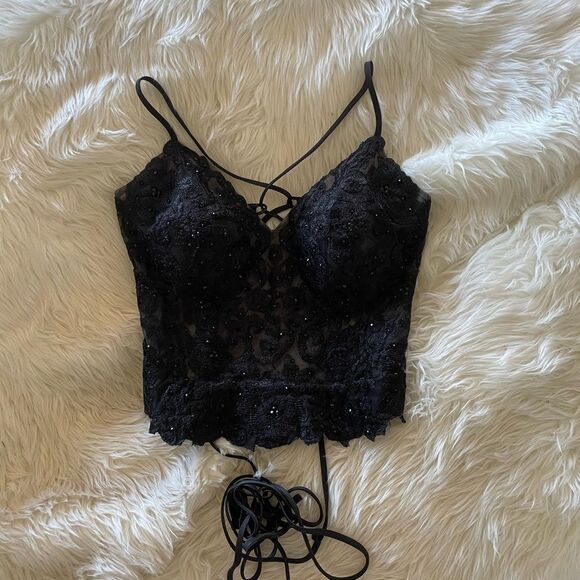 Handmade black bustier top - Picture 9 of 11